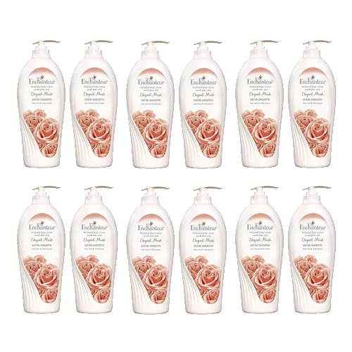 Enchanteur Elegant Musk Satin Smooth Body Lotion 12 X 500 ml
