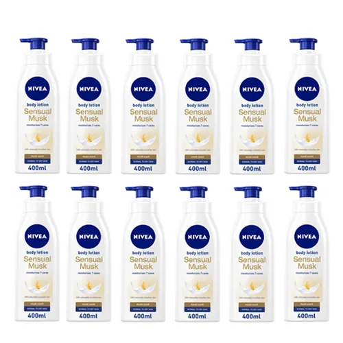 NIVEA Body Lotion Hydration, Aloe Vera, Normal to Dry Skin 12 X 400 ml
