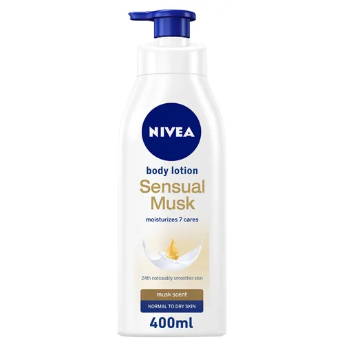 BODY LOTION NORMAL TO DRY SKIN SENSUAL MUSK NIVEA (12 X 400 ML)