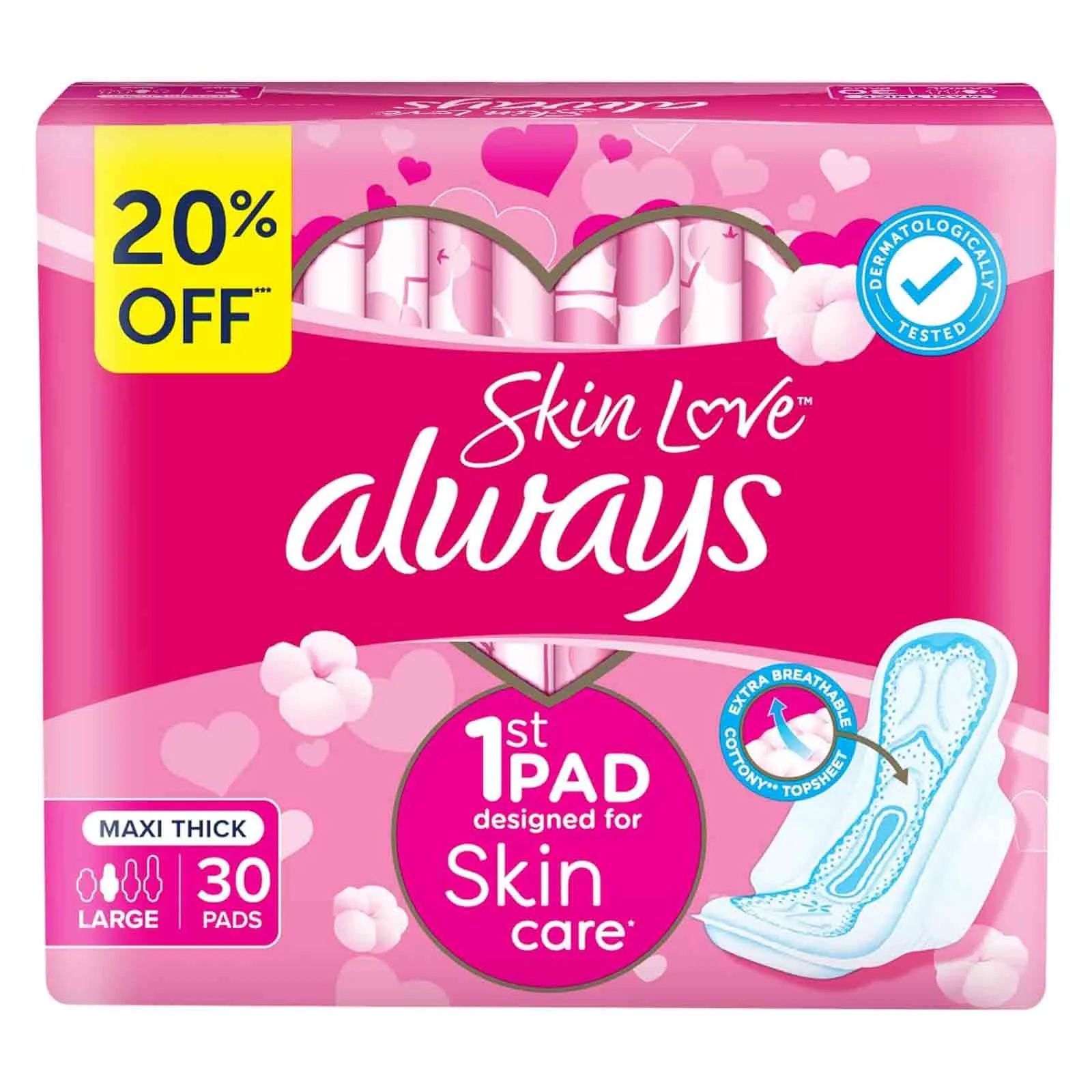 SANITARY PAD BREATHABLE SOFT MAXI THICK ALWAYS (1 X 30 PC)