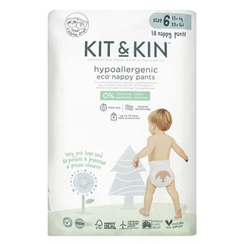 NAPPY PANTS SIZE 6 - 15+ KG KIT & KIN ( 18 PCS )