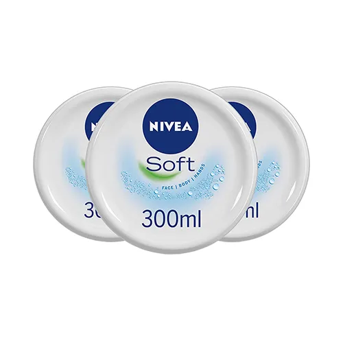 CREAM SOFT MOISTURIZING NIVEA (3 X 300 ML)