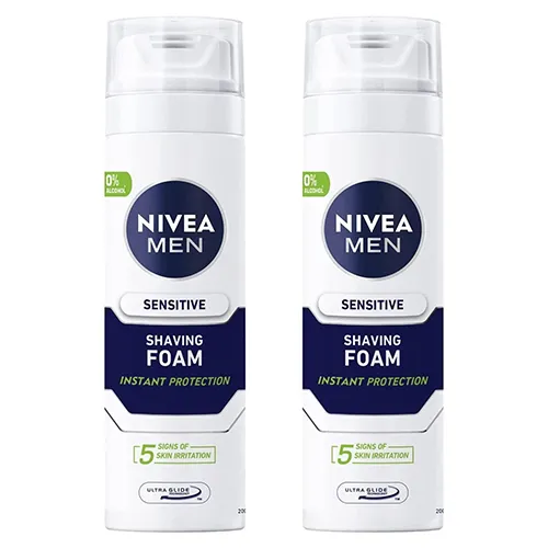SHAVING FOAM SENSITIVE NIVEA ( 2 X 200 ml )