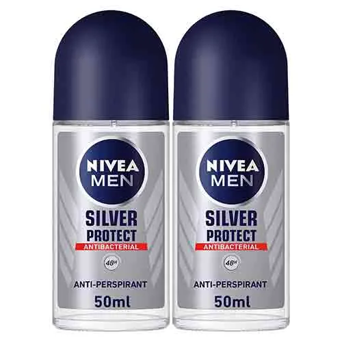 ROLL ON MEN ANTIPERSPIRANT SILVER PROTECT NIVEA ( 2 X 50 ML )