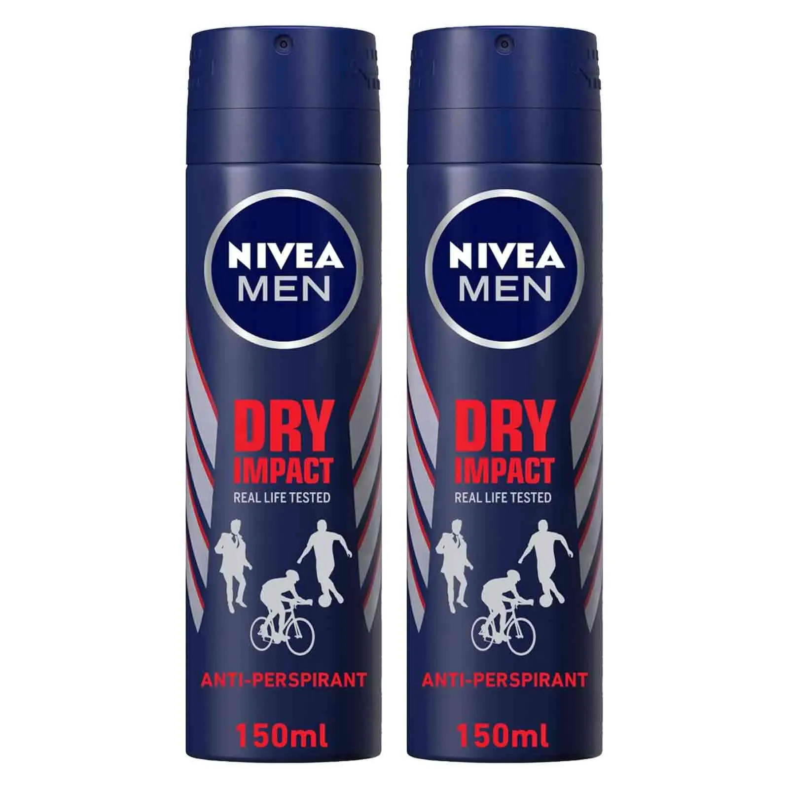 DEODORANT SPRAY ANTIPERS DRY IMPACT MEN NIVEA ( 2 X 150 ML )