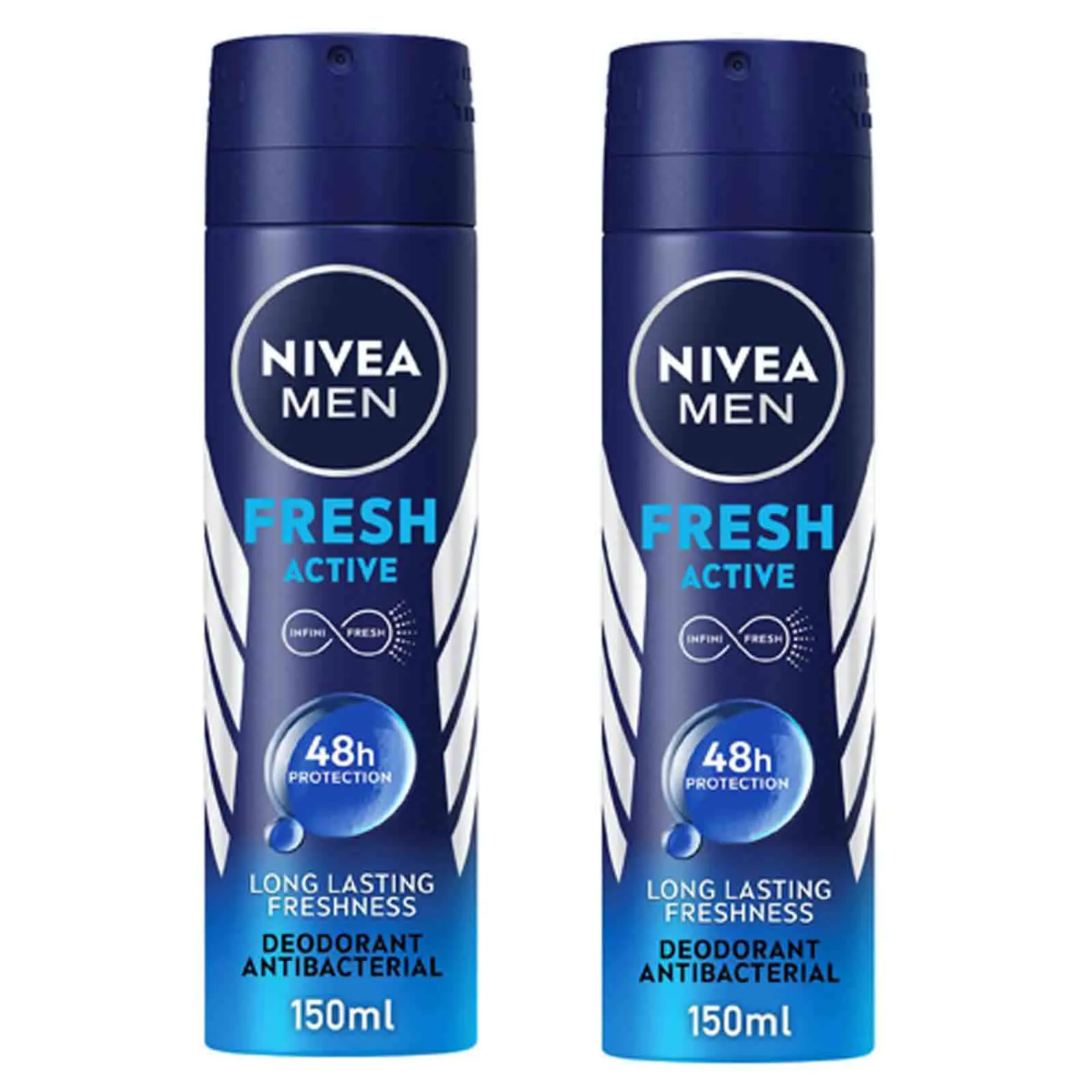 DEODORANT SPRAY MEN FRESH ACTIVE NIVEA (2 X 150 ML)