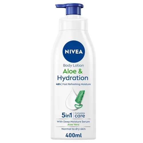 BODY LOTION ALOE & HYD NORMAL TO DRY SKIN NIVEA (12 X 400 ml)