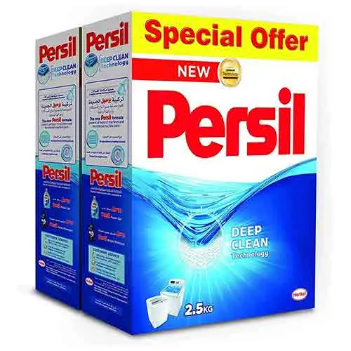 DETERGENT POWDER HIGH FOAM PERSIL (2 X 2.5 KG)