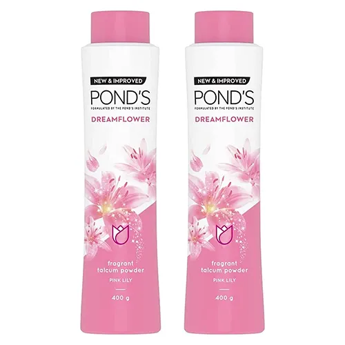 TALCUM POWDER DREAM FLOWER WITH PINK LILY PONDS ( 2 X 400 gm )