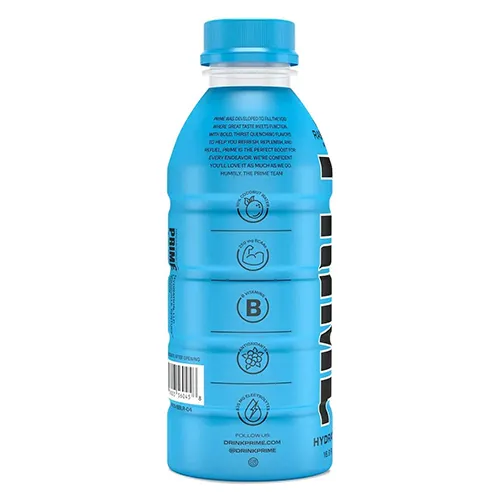 Prime Hydration Drink Dual Pack Bottle Blue Raspberry 2 x 500 ml
