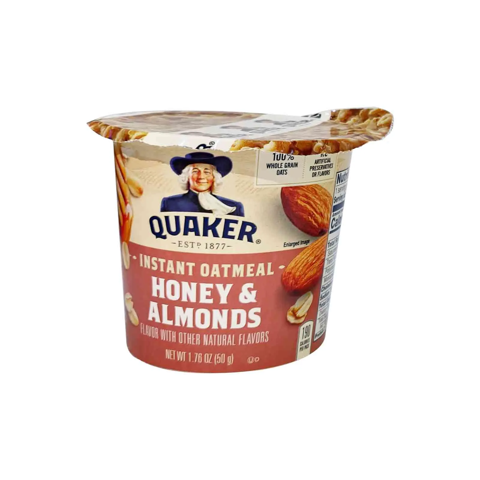 OATMEAL INSTANT FLAVOR CUP HONEY & ALMONDS QUAKER ( 50 gm )