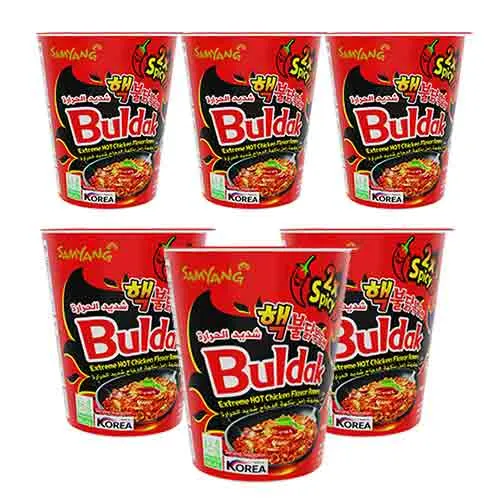 NOODLES CUP 2X SPICY HOT CHICKEN SAMYANG (6 X 70 gm)