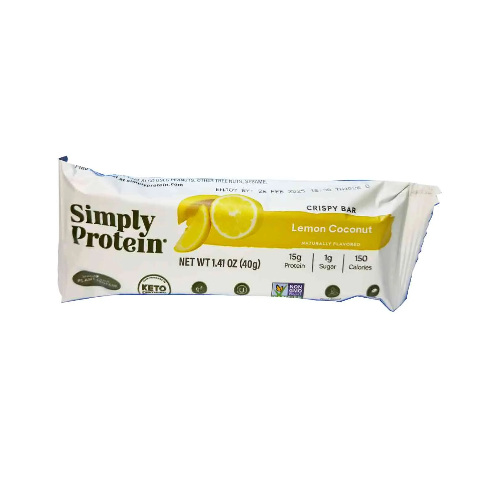 Simply Protein Variety Pack ( Peanut Butter Chocolate - 5, Lemon Coconut -5, Dark Choc Sea Salt - 5 ) Protein Bars 15 Pcs