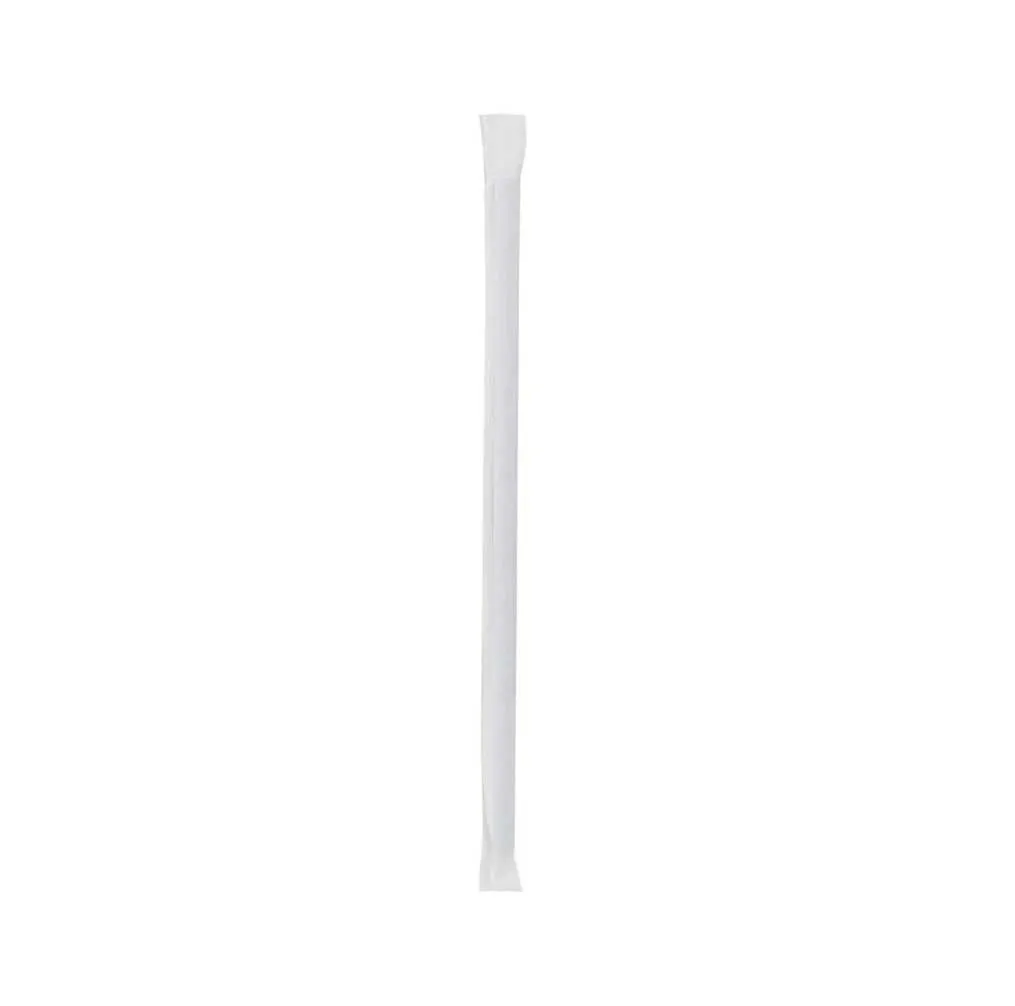 STRAW PP 8MM CLEAR WITH INDIVIDUAL WRAP ( 250 PCS )