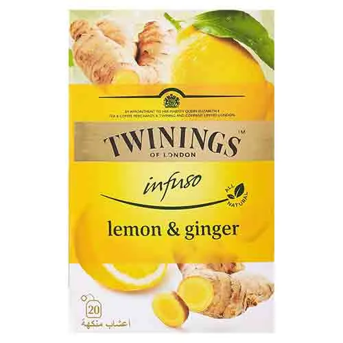 TEA BAG INFUSO LEMON & GINGER TWININGS ( 20 PC )