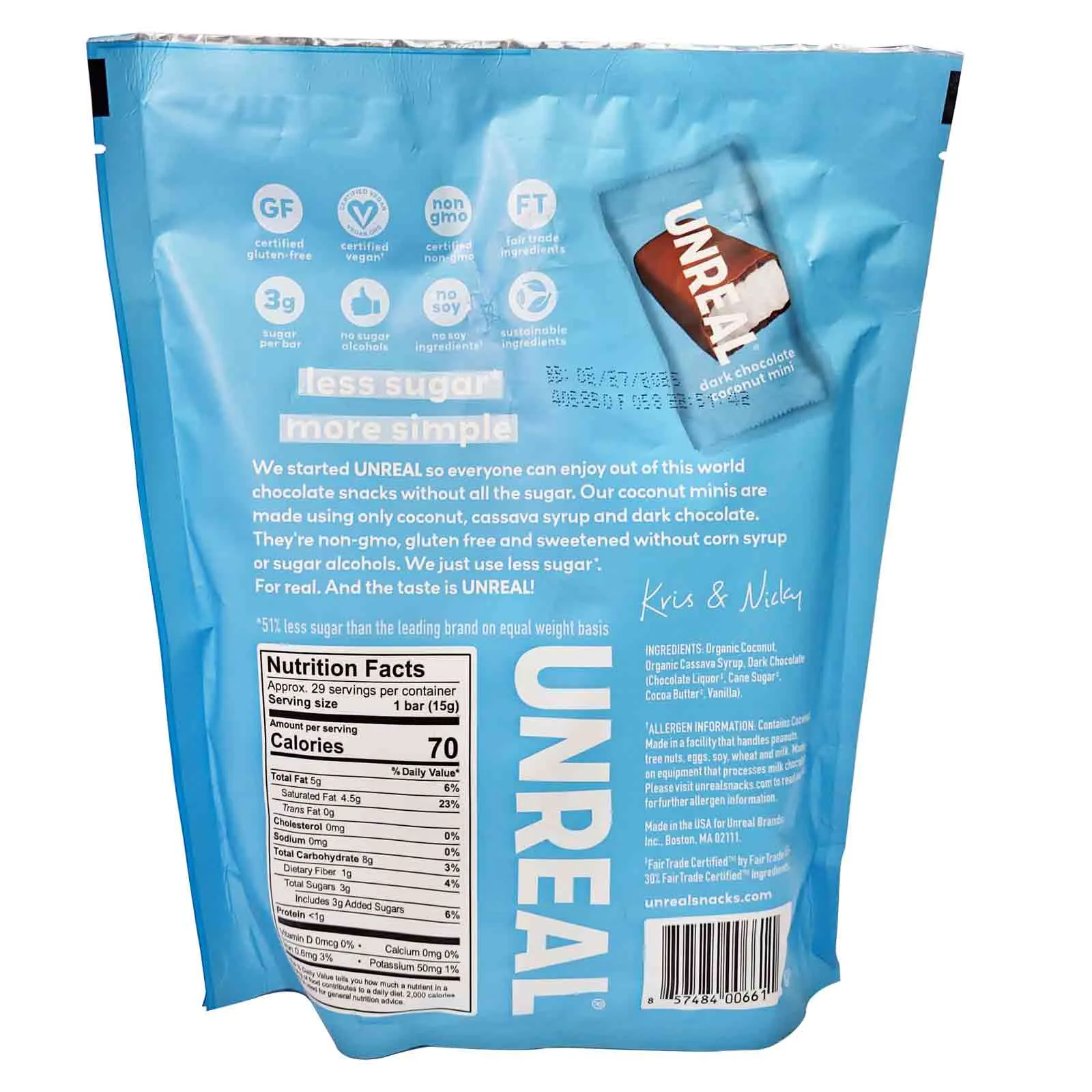 Unreal Dark Chocolate Coconut Minis 435 g