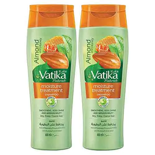SHAMPOO MOISTURE TREATMENT ALMOND&HONEY VATIKA (2 X 400 ml)